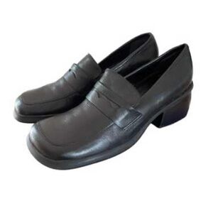 Nine West Black Leather Loafers